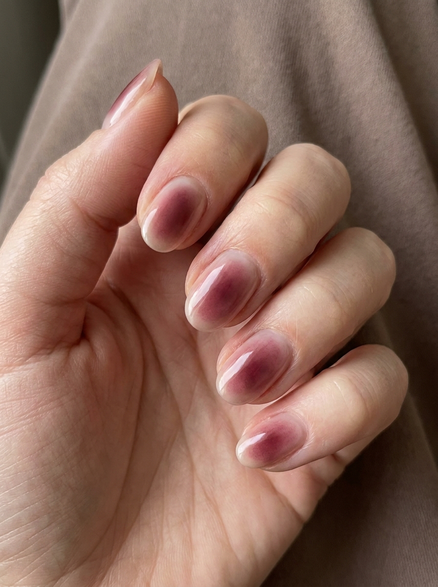 Burgundy Aura Nails als Nailart Herbst Ideen Inspiration 2026